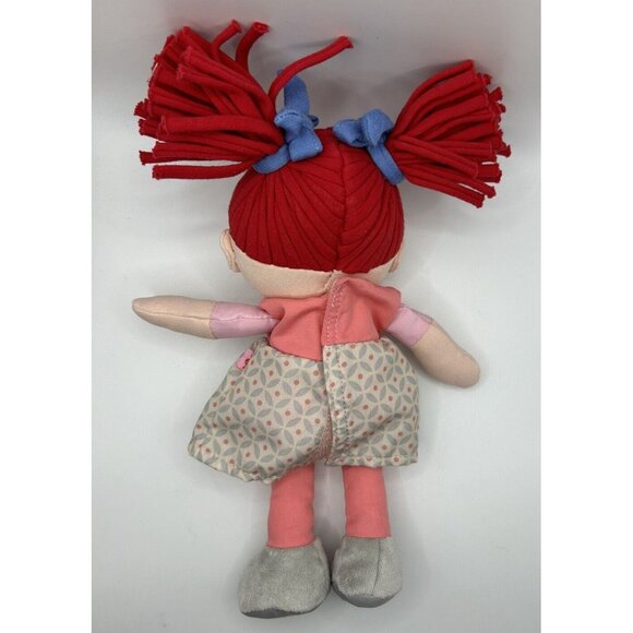 Haba Red Hair Plush 9in Doll Mirli Stuffed Toy Germany Girl Dress Bows Freckles - Picture 3 of 6